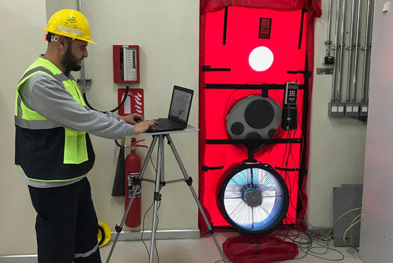 Room Integrity Test (Door Fan Test) Kurtarır Fire Systems